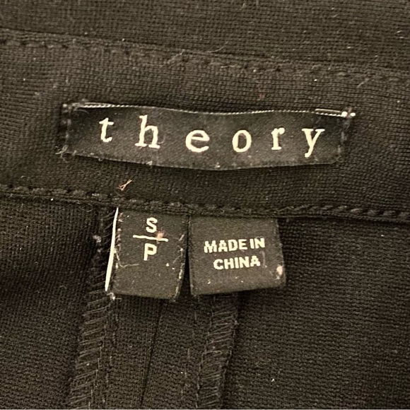 Theory Erimenthia Three-Quarter Black Sleeve Fixture Ponte Shirt Minidress Small - Picture 8 of 11